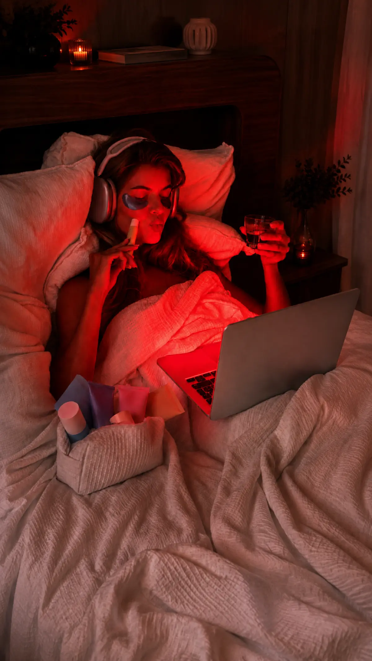 Evening routine with Sundown warm display filter